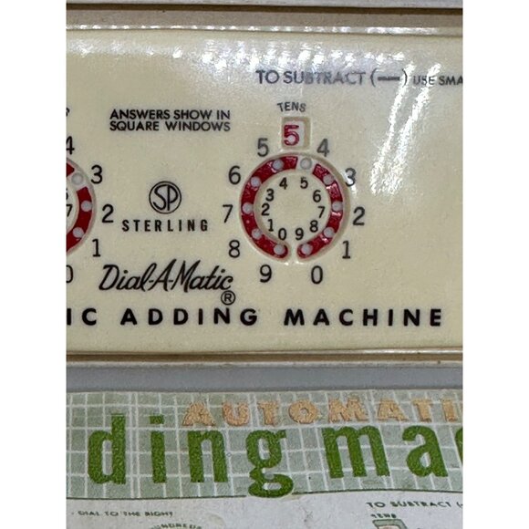 VTG Sterling Dial-A-Matic Automatic Adding Machine 8" No Pick w/ Box Collectible - Picture 2 of 9